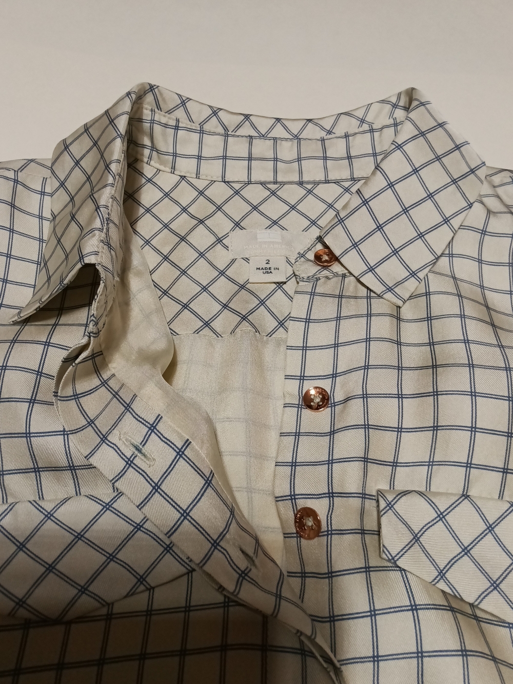 Tommy Hilfiger Sleeveless Silk Plaid Pleated Collared Shirt Dress Size 2 - Picture 8 of 11